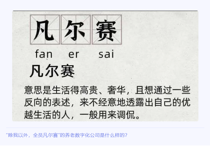 “除我以外，全員凡爾賽”的養(yǎng)老數(shù)字化公司是什么樣的？(圖1)